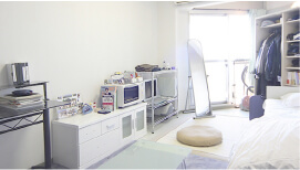 エアコン完備の部屋